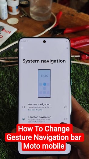 How to Change Gesture Navigation bar Moto G96 5G, All Moto Smartphone Gesture bar remove #shorts