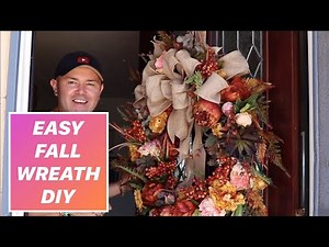 FALL DESIGNER WREATH DIY ( How To Make An Easy Fall Wreath )
