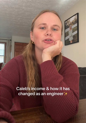 Caleb’s income and how it has changed as an engineer