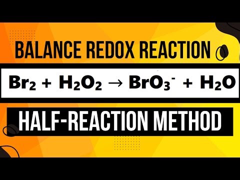 Balance redox reaction Br2 + H2O2 = BrO3- + H2O in acidic medium