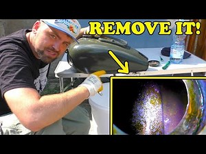 The most FAST Way to get rid of Rust inside the motorcycle Fuel Tank || Denys Davydov