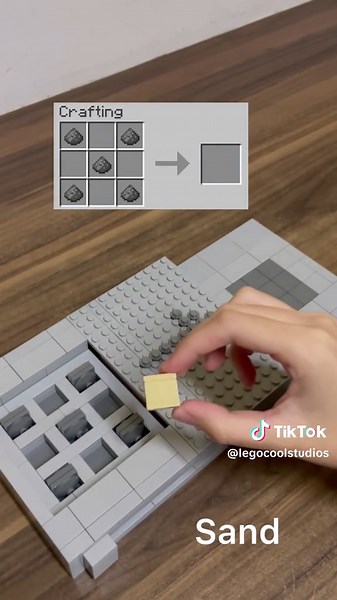 Crafting Minecraft TNT with LEGO