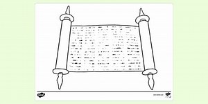 Torah Scroll Colouring Sheet