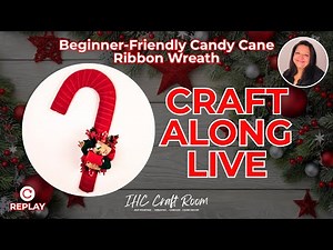 Candy Cane Ribbon Wreath DIY | Cozy Holiday Craft for Beginners