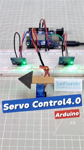 Hold to Move: Touch Sensor Arduino = 🤯#Arduino #TouchSensor #ServoMotor #DIYProject #ArduinoTutorial #MakerProject #CapacitiveTouch #Robotics #ElectronicsFun #STEMEducation | SunFounder OpenSource