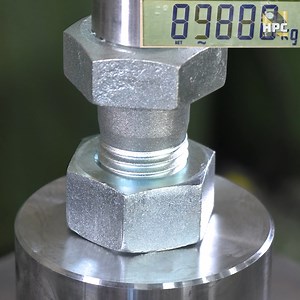 7.7M views · 10K reactions | How Strong Are Bolt Threads?! | Hydraulic press channel | Facebook