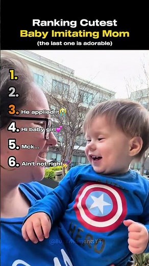 RANKING Cutest Baby Imitating Mom