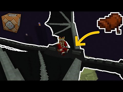 How to put a saddle and ride on the ender dragon with command blocks