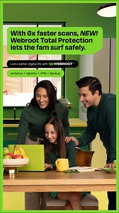2.9K views | Keep your fam away from spam, with NEW Webroot Total Protection Family. Get antivirus, identity protection and more, for up to 10 devices and identities. | Webroot | Facebook