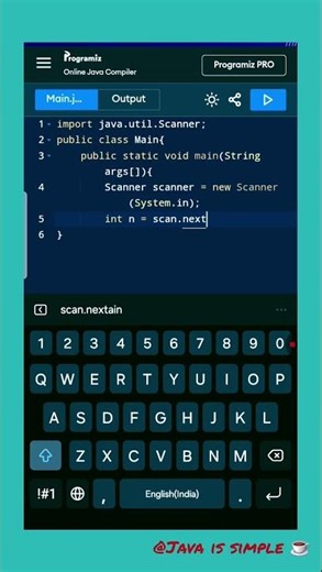 Episode:13 To write a java program to count the given number #coding💥💫#java#practice #example👈☕️✨️🎊💫