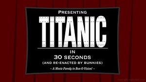 Titanic in 30 seconds, re-enacted by bunnies.