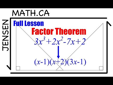 2.2 Factor Theorem (full lesson) | grade 12 MHF4U | jensenmath.ca