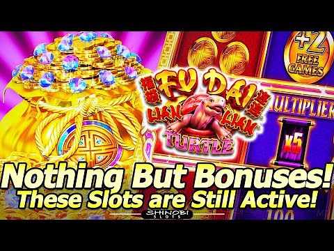 Nothing But Bonuses! More Fu Dai Lian Lian Turtle Slot Machine action alongside ‪@LoriLuckbox‬ !