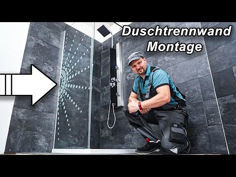 Duschtrennwand montieren / Duschabtrennung (Montageanleitung Duschkabine Glas)