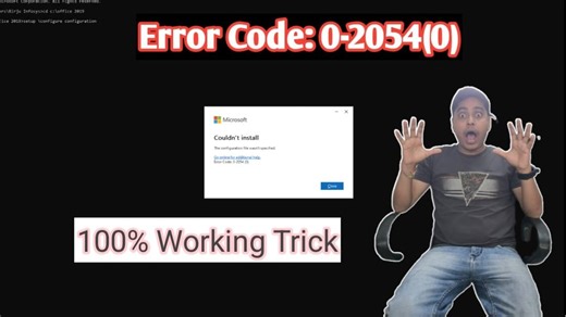 How to Fix Error Code: 0-2054(0) in Office couldn't install the configuration file wasn't specified #viralvideochallenge #trendingreel #technology #office #tipsandtricks #gameday #gta5 | Birju Infosys
