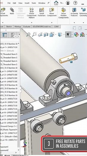 How to Free Rotate Parts in SolidWorks Assembly | CADDbeast