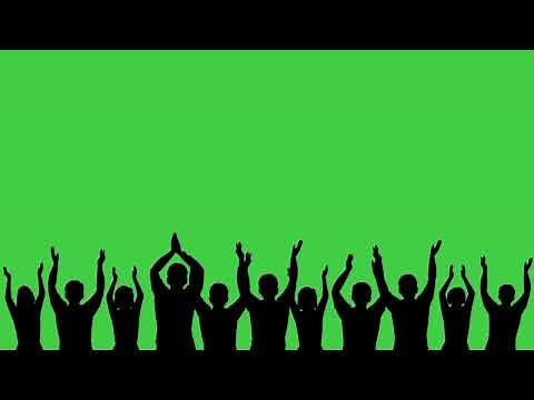 audience clapping with sound effect green screen video