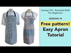 Easy Apron for Beginners | Free Pattern & Step-by-Step Tutorial