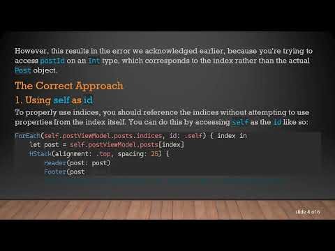Getting the Index in a ForEach Loop in SwiftUI