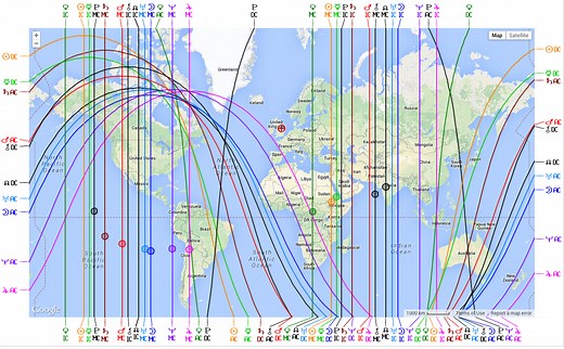 AstroCartoGraphy And How To Generate An Astro Map Free Online!