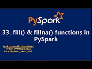 33. fill() & fillna() functions in PySpark | Azure Databricks #pyspark #spark #azuredatabricks