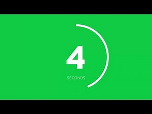 10 Second Countdown Timer with Animated Circle - 4K Green Screen - 100% FREE