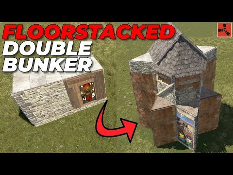 NEW FLOORSTACKED Double Bunker Solo/Duo Mini Base | RUST