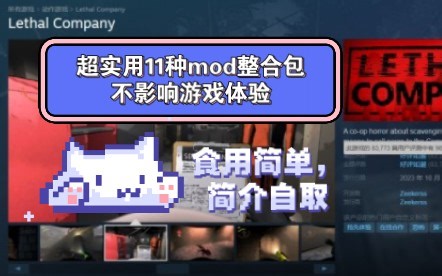 【致命公司】自制超级实用mod整合包，含十一种实用mod，汉化、更多服装、更多动作、自定义音响电视等等