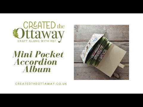 Mini Pocket Accordion Album Tutorial, Easy papercraft project for a gift‪@createdtheottaway‬