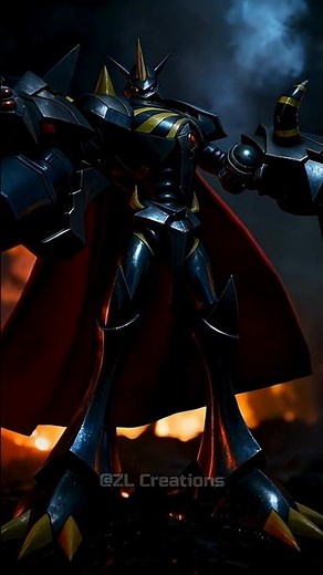 Omnimon Zwart Evolution #Digimon #DigimonAI #DNADigivolution