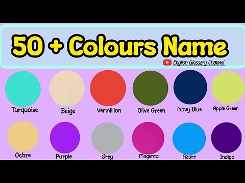 Amazing Colors Name | 50 Color Names You Need to Know | Colors Vocabulary