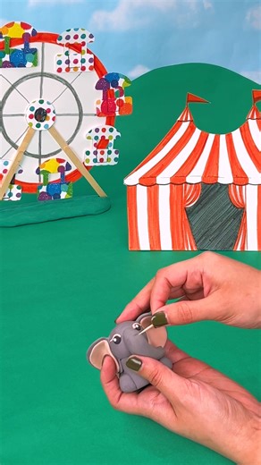 🐘 Check out this adorable elephant made with Crayola Model Magic! ✨ What animal will you create? Shop now: https://bit.ly/3OyVF5X | Crayola