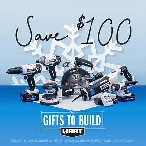Rollback: 20V 6-Tool Combo Kit is now only $198! These are the tools every DIYer needs. Only on Walmart.com | HART Tools