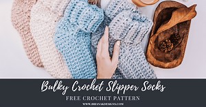 Quick & Bulky Crochet Sock Pattern