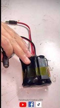 How to Build 12V Battery Pack DIY using 18650 li-ion battery at home.🔋#portablebattery #diy #shorts