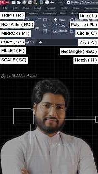 12 Most Useful 😀 AutoCAD Commands with Shortcuts #AutoCAD #shorts