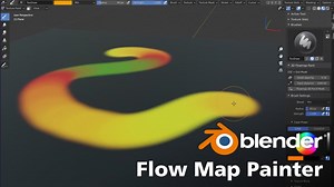 フローマップをペイントすることができる無料Blenderアドオン Flow Map Painter