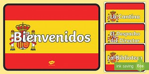 Spanish Room Display Signs