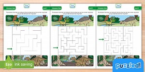 Fun Dinosaurs Maze Puzzle Pack