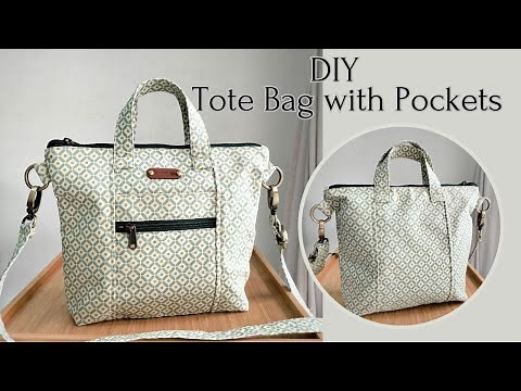 How To Make a Tote Bag With Pockets | DIY Tote Bag With Pockets