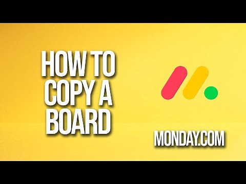 How To Copy A Board Monday.com Tutorial