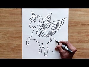 How to Draw an Unicorn | Unicorn Drawing | Sketch Drawing | Easy Sketches