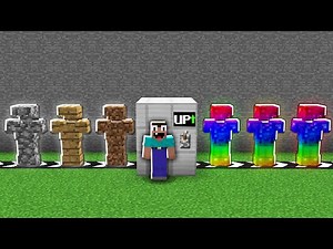 TRANSFORMING DIRT ARMOR TO RAINBOW ARMOR in Minecraft...