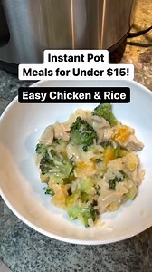 Who doesn’t love a quick dinner that’s also under $15! This Easy Chicken & Rice Instant Pot meal is perfect for those busy weeknights and helps keep your family on a budget. Check out the recipe: https://bit.ly/3KnJdBh | Instant Pot
