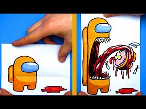 8 AMONG US Transformations ARTS & PAPER CRAFTS tutorial