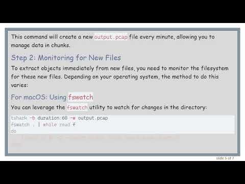 How to Export tshark Objects Without Stopping It