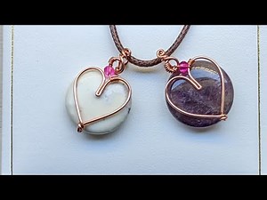 Heart Pendant Wire Wrapping Tutorial using Round Wire and Coin Bead
