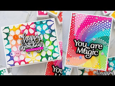 Embossing Folder Blackout Technique with COLOR!