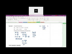 MAT285: 30) Finding Intersection point between Two Lines - Parametric Equation & Parametric Equation
