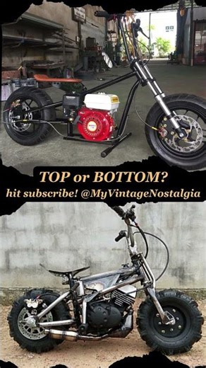 🔥 TOP or Bottom? Custom Mini Bikes, Black & Red or Silver & Black?